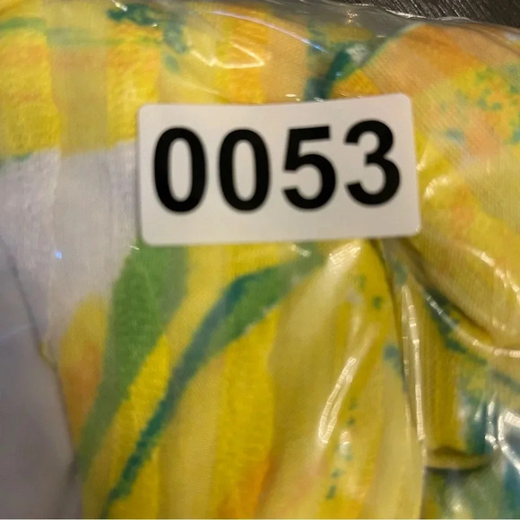 Soft Surroundings Top Womens XL Yellow Green Floral Tunic Tropical Textured - Picture 10 of 10